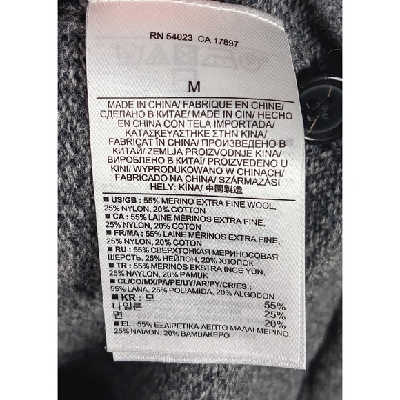 Banana Republic Mens Gray Merino Wool Blend Button Mock Neck Sweater‎ - Picture 5 of 8